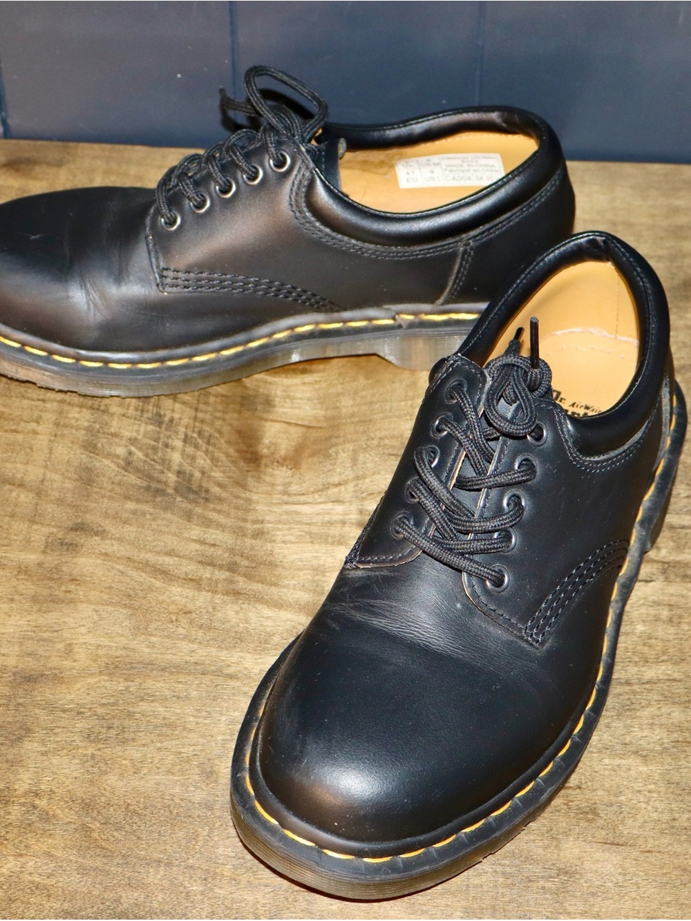Doc Martens Men's 8053 Black Leather Oxford Shoes Size 8 US M 9 US L